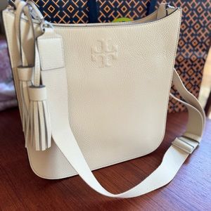 Tory Burch Thea Web Large Shoulder Bag New Cream / Ivory